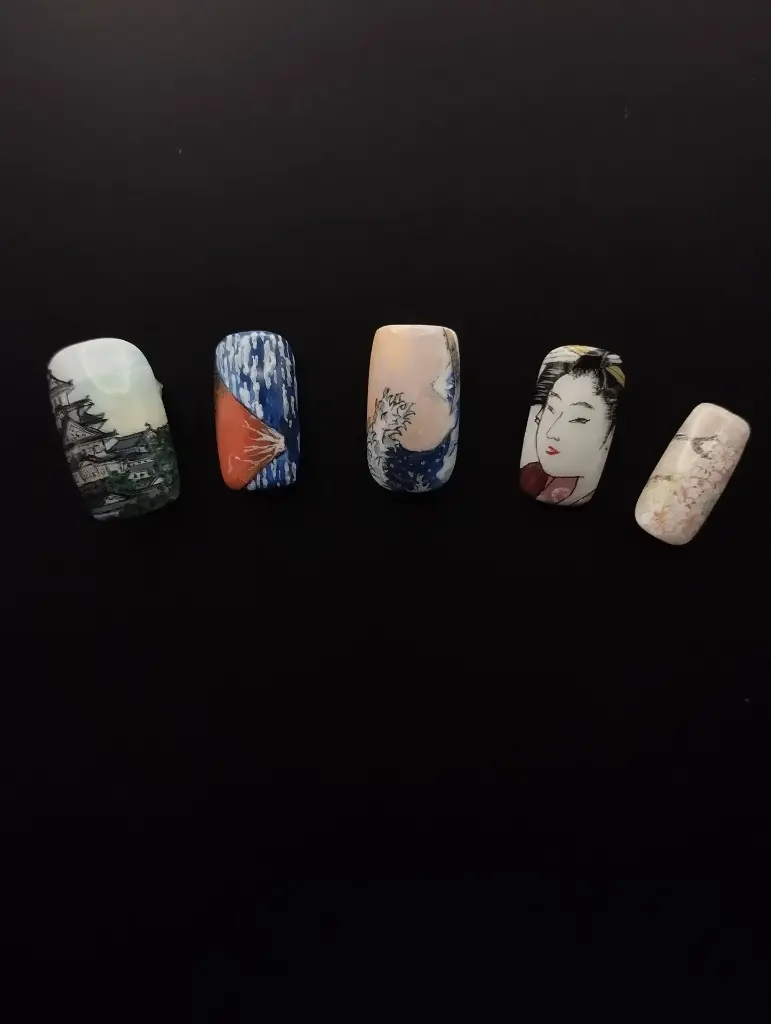 Wafu une main Nail-art